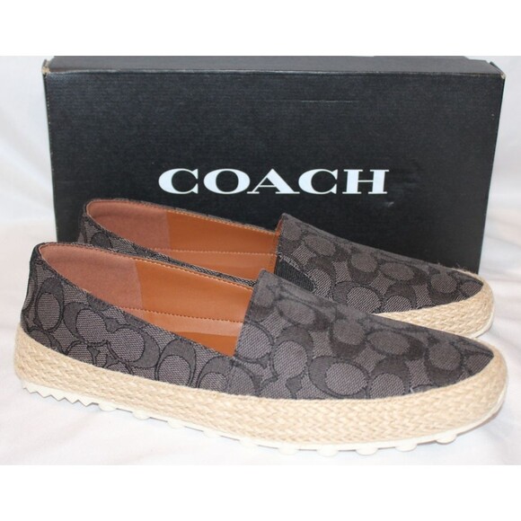 COACH WOMEN'S 9 MEN 7.5 SIGNATURE JACQUARD BLUE ESPADRILLES NIB